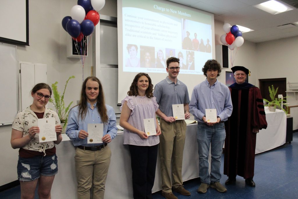 2025 Sigma Pi Sigma award ceremony, a part of the 2025 departmental award ceremony.